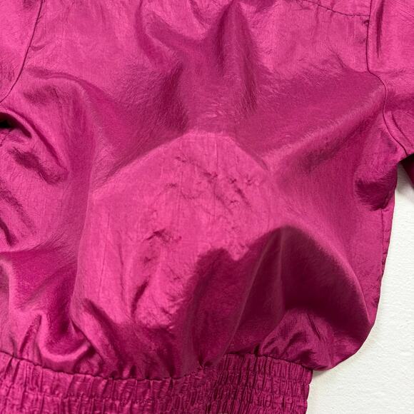 Upcycled Vintage 80s Fashion Attitudes Pink Button Up Blouse, Size 14 - Picture 6 of 8